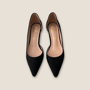 Louboutin Suede D'Orsay Pumps